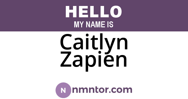Caitlyn Zapien