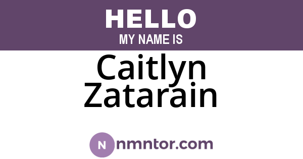 Caitlyn Zatarain