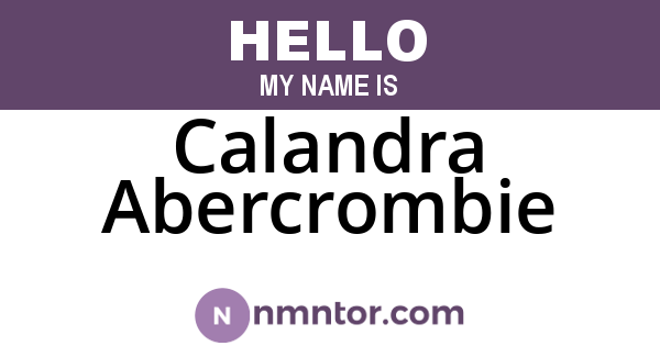 Calandra Abercrombie