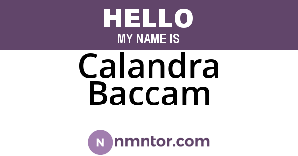 Calandra Baccam