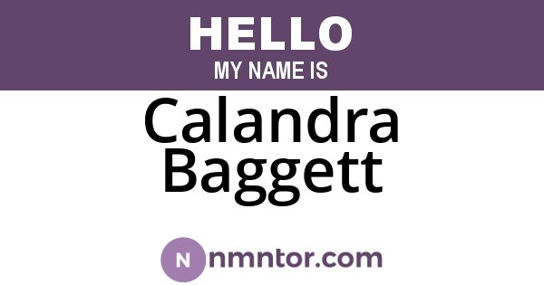 Calandra Baggett