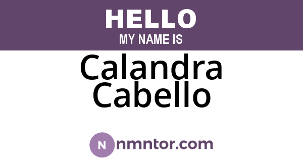 Calandra Cabello