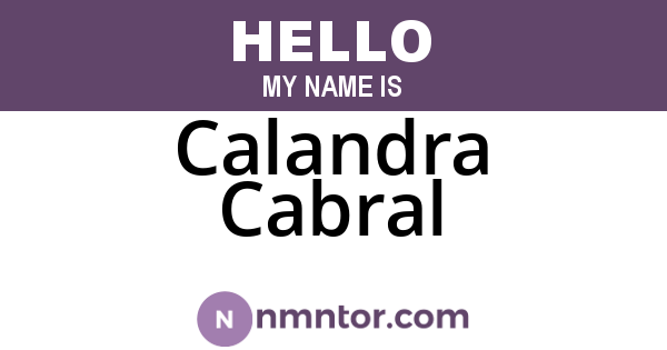 Calandra Cabral
