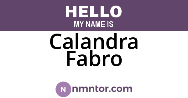 Calandra Fabro