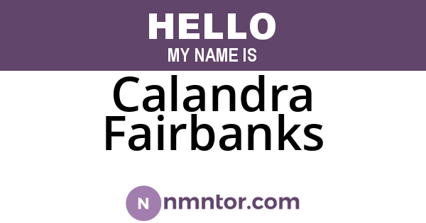 Calandra Fairbanks