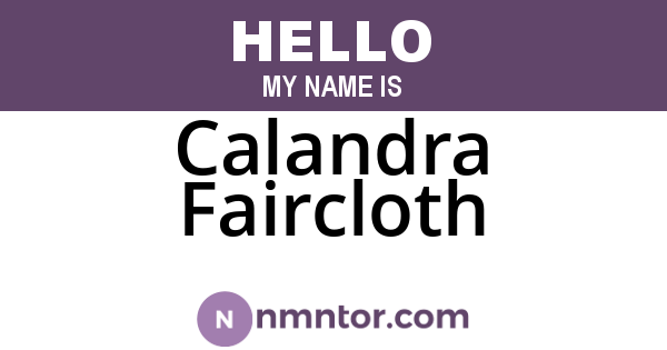 Calandra Faircloth