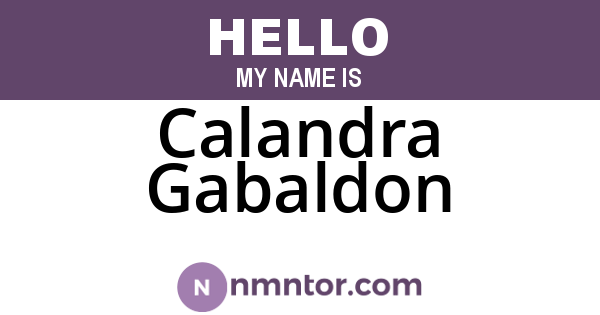 Calandra Gabaldon
