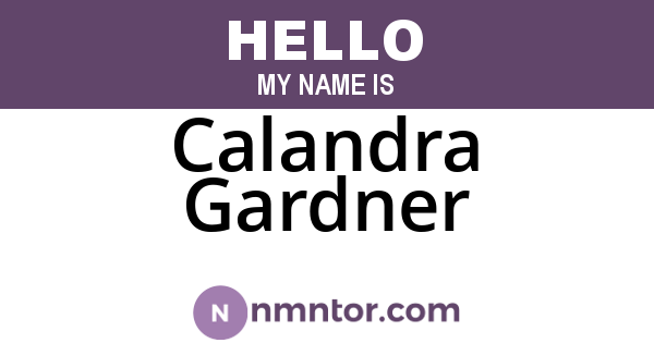 Calandra Gardner