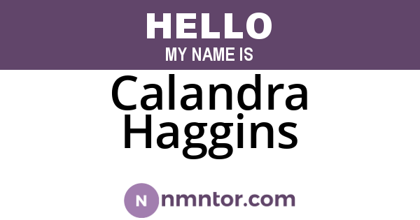 Calandra Haggins