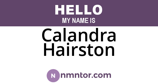 Calandra Hairston