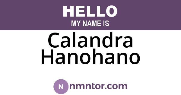 Calandra Hanohano