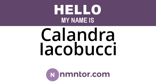 Calandra Iacobucci