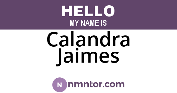 Calandra Jaimes
