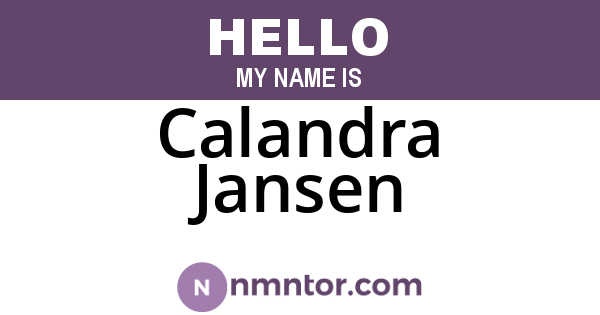 Calandra Jansen