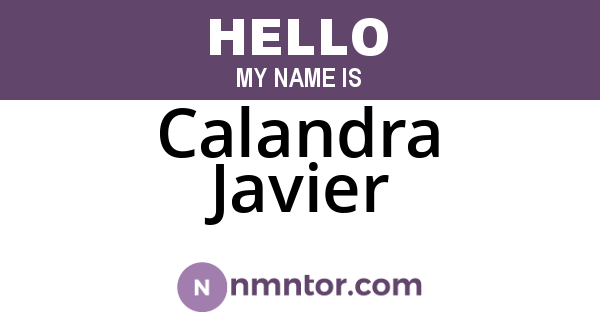 Calandra Javier