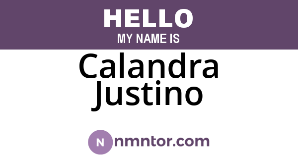 Calandra Justino