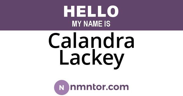 Calandra Lackey