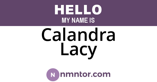 Calandra Lacy