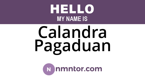 Calandra Pagaduan