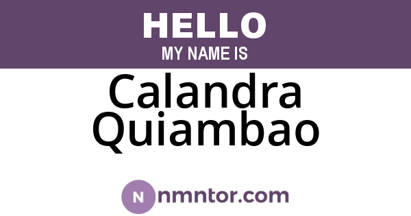 Calandra Quiambao