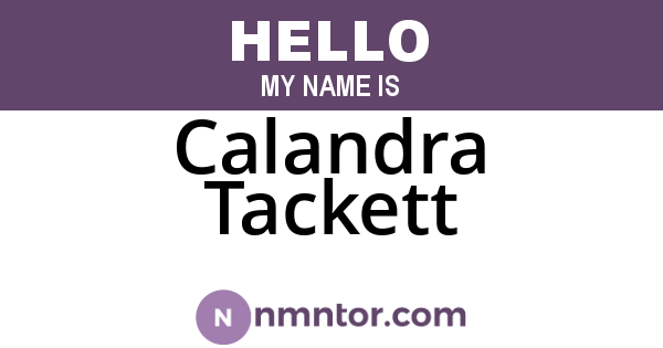 Calandra Tackett