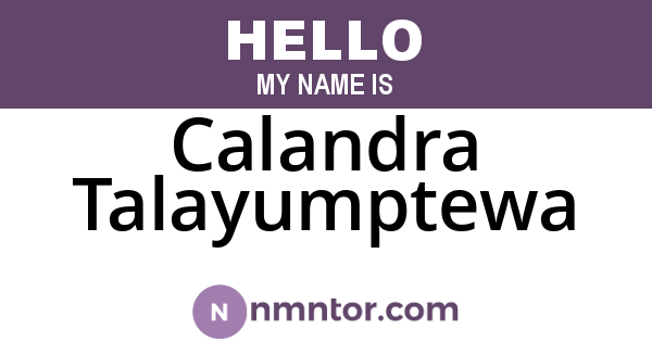 Calandra Talayumptewa