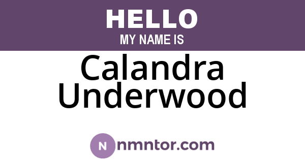 Calandra Underwood