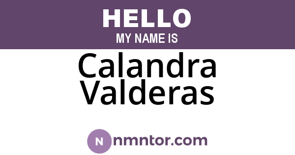 Calandra Valderas