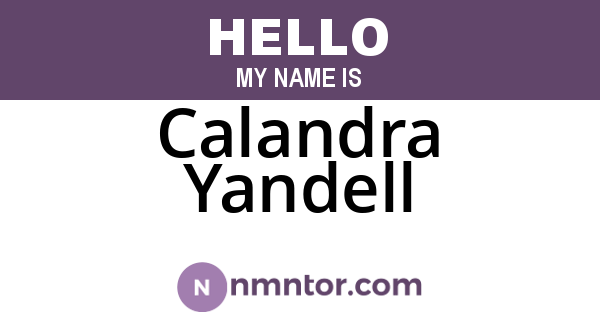 Calandra Yandell
