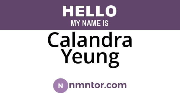 Calandra Yeung