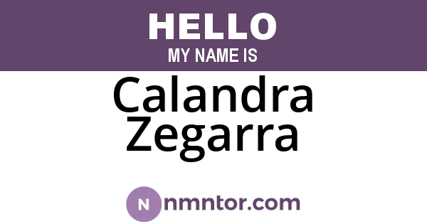 Calandra Zegarra