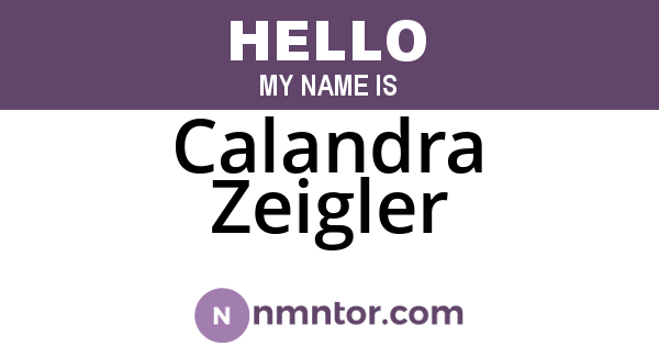 Calandra Zeigler