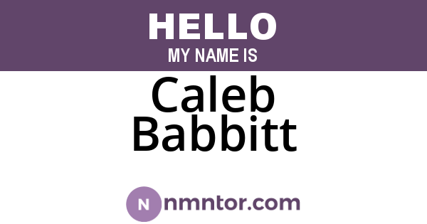 Caleb Babbitt