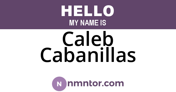 Caleb Cabanillas