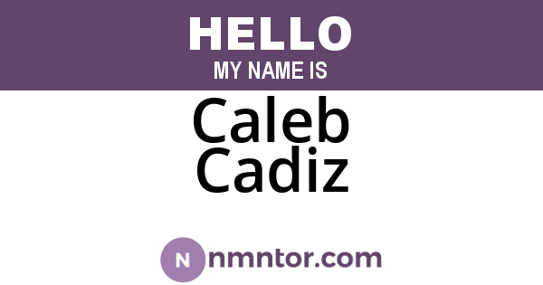 Caleb Cadiz