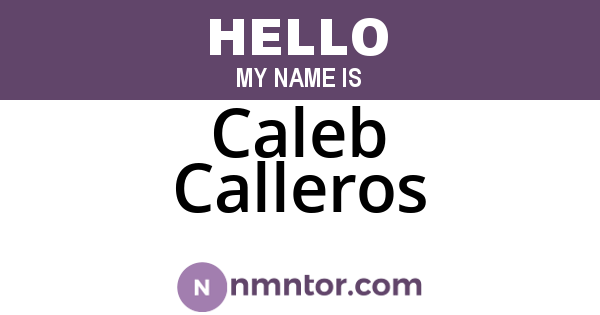 Caleb Calleros
