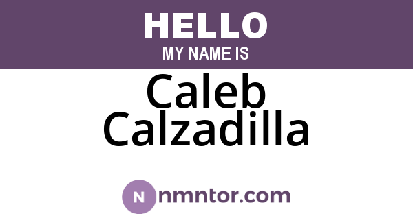 Caleb Calzadilla