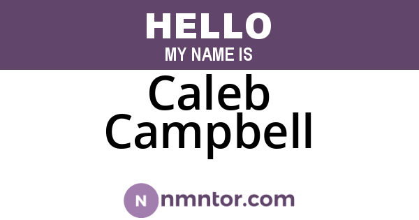 Caleb Campbell