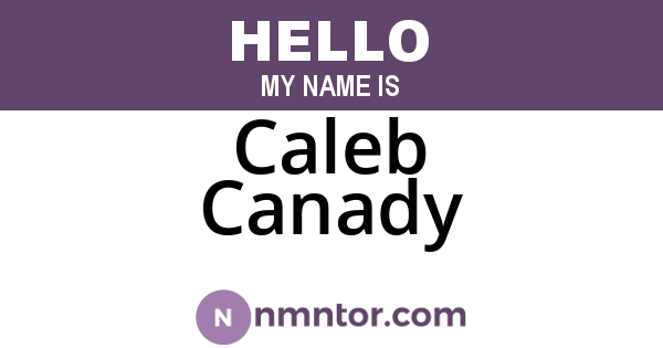 Caleb Canady