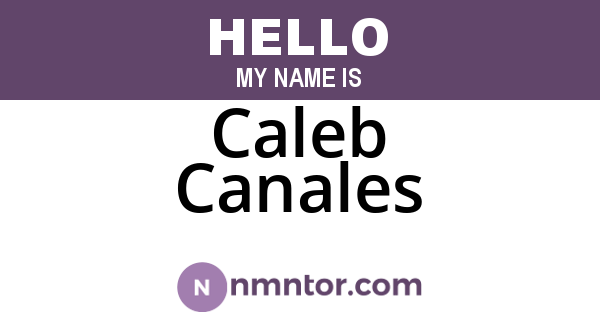 Caleb Canales