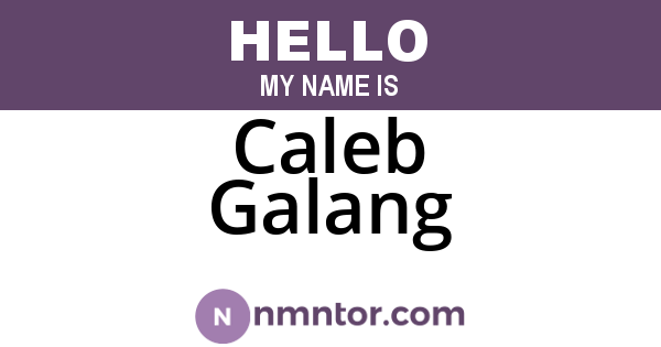 Caleb Galang