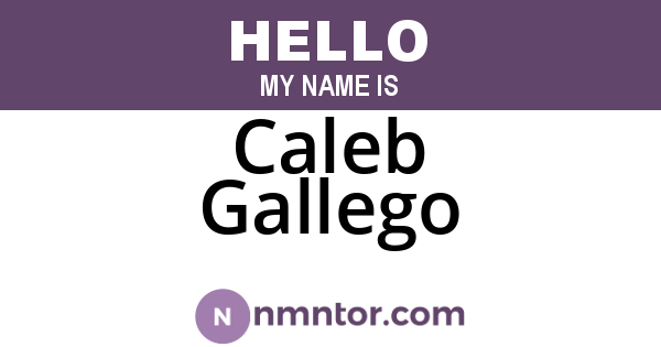 Caleb Gallego