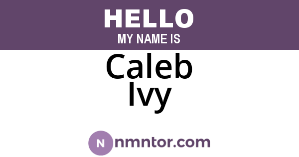 Caleb Ivy