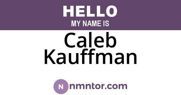 Caleb Kauffman
