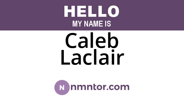 Caleb Laclair