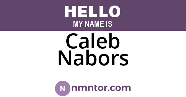 Caleb Nabors