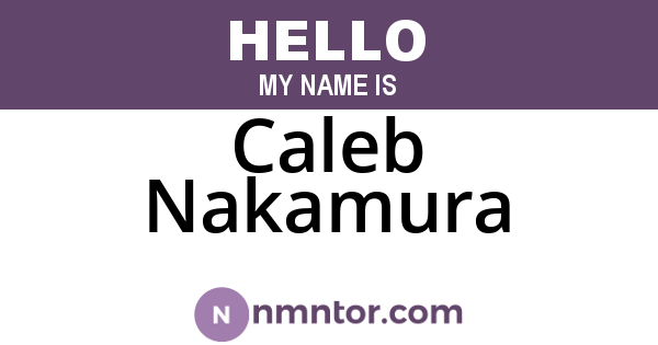Caleb Nakamura