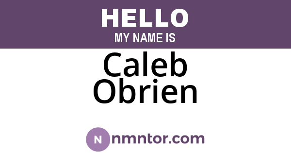 Caleb Obrien