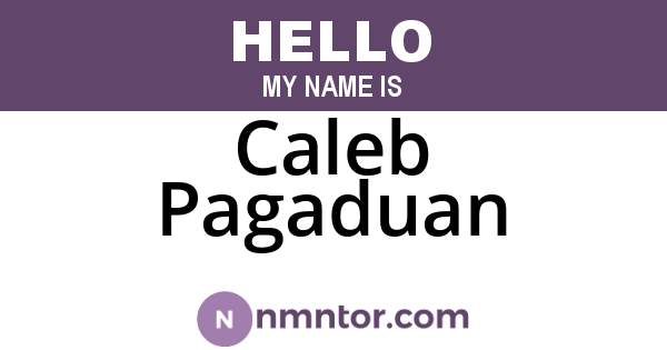 Caleb Pagaduan