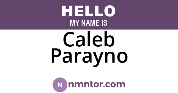 Caleb Parayno